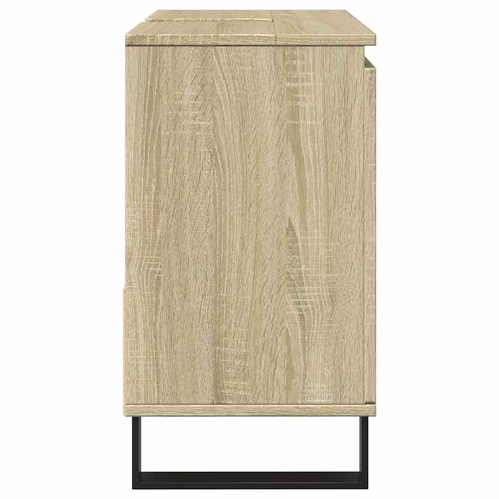 Bathroom Cabinet Sonoma Oak 65x33x60 cm Wood Material