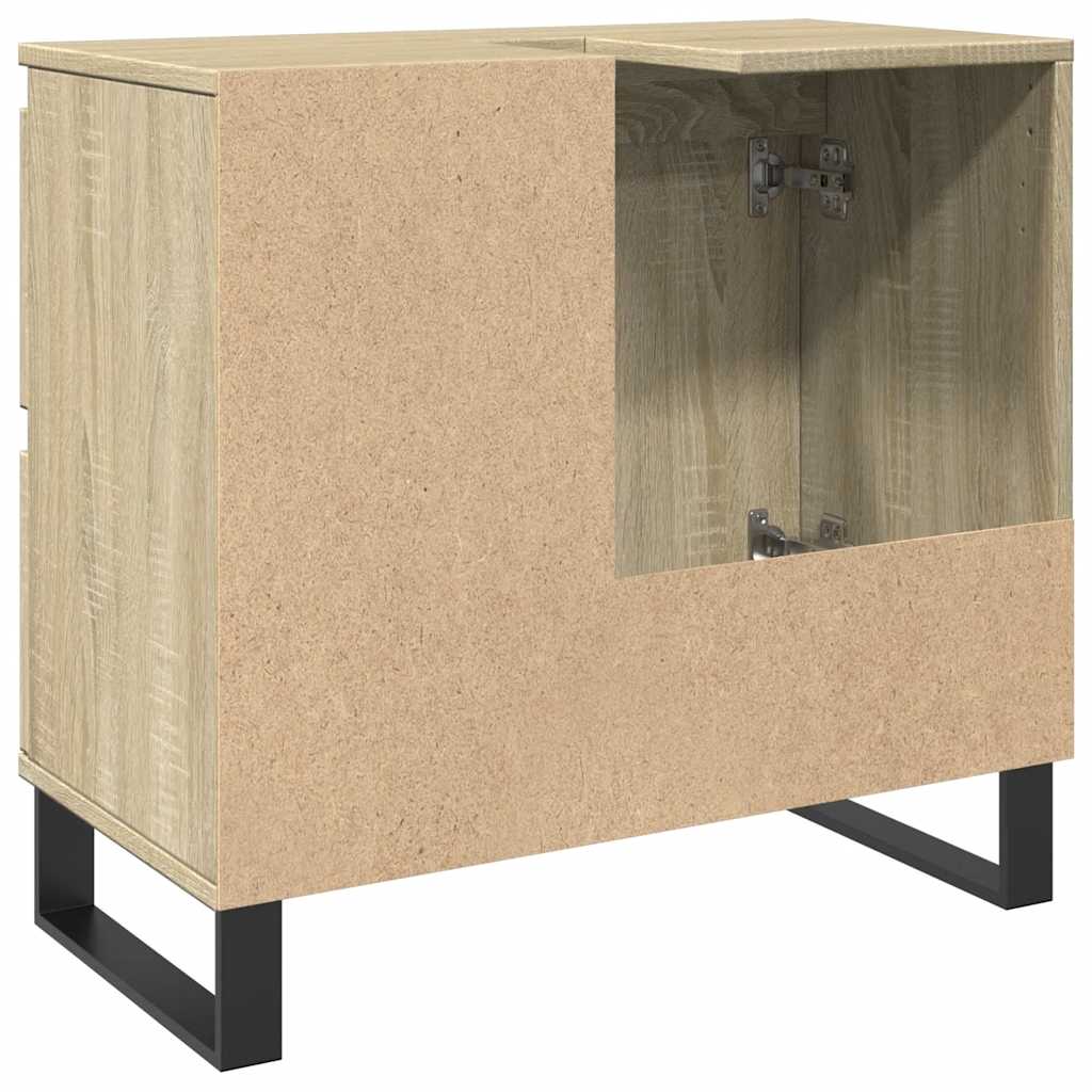 Bathroom Cabinet Sonoma Oak 65x33x60 cm Wood Material