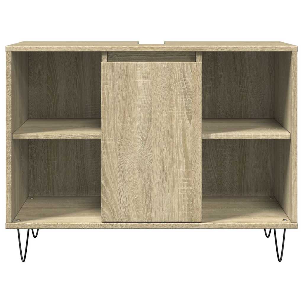 Bathroom Cabinet Sonoma Oak 80x33x60 cm Wood Material