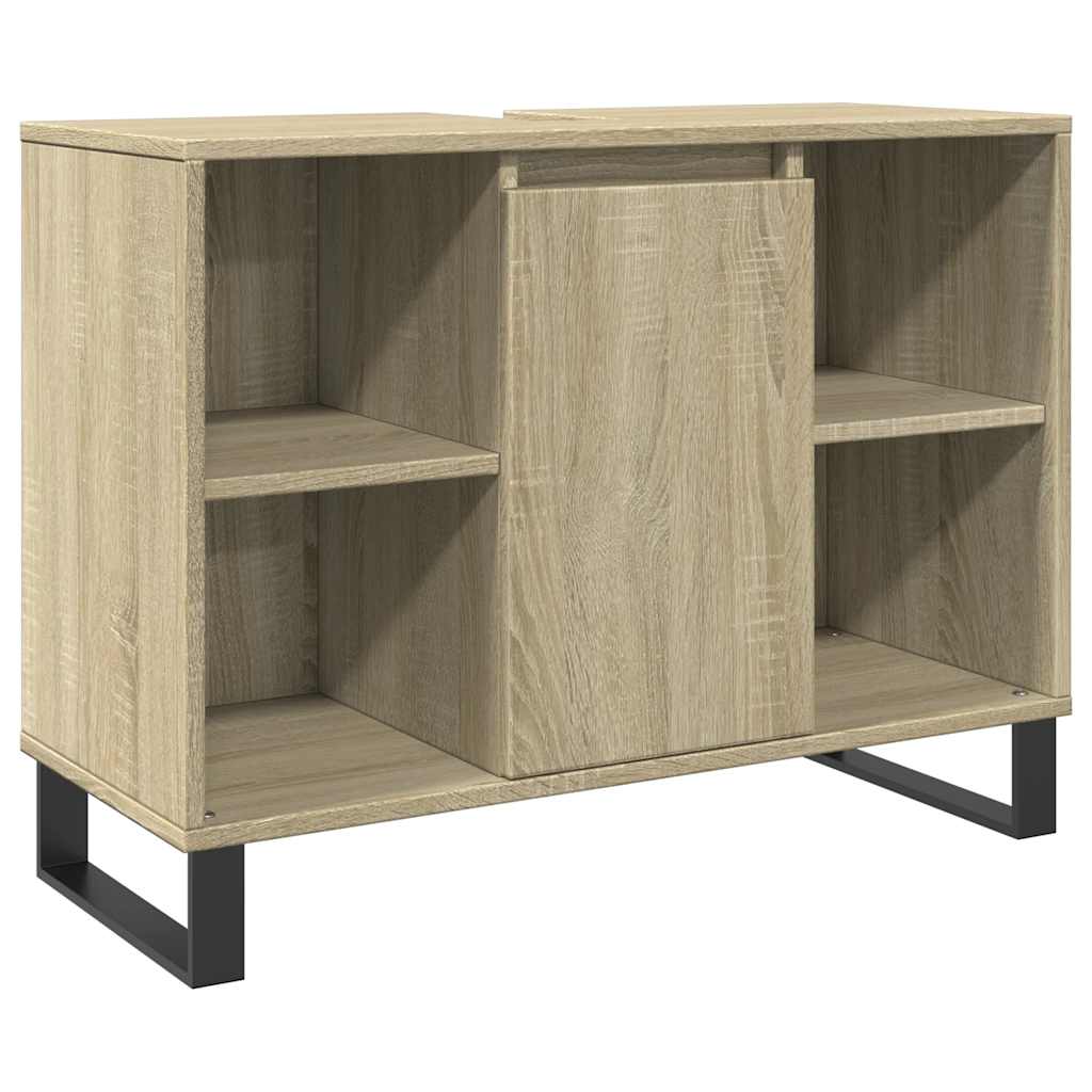 Bathroom Cabinet Sonoma Oak 80x33x60 cm Wood Material