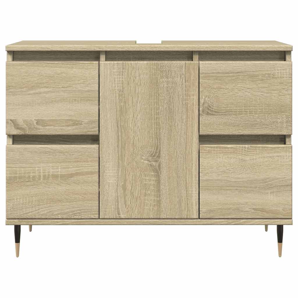 Bathroom Cabinet Sonoma Oak 80x33x60 cm Wood Material