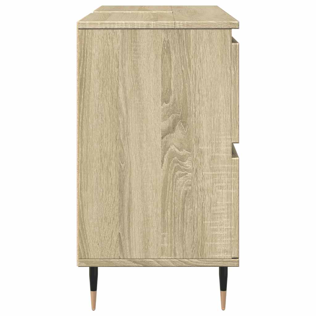 Bathroom Cabinet Sonoma Oak 80x33x60 cm Wood Material