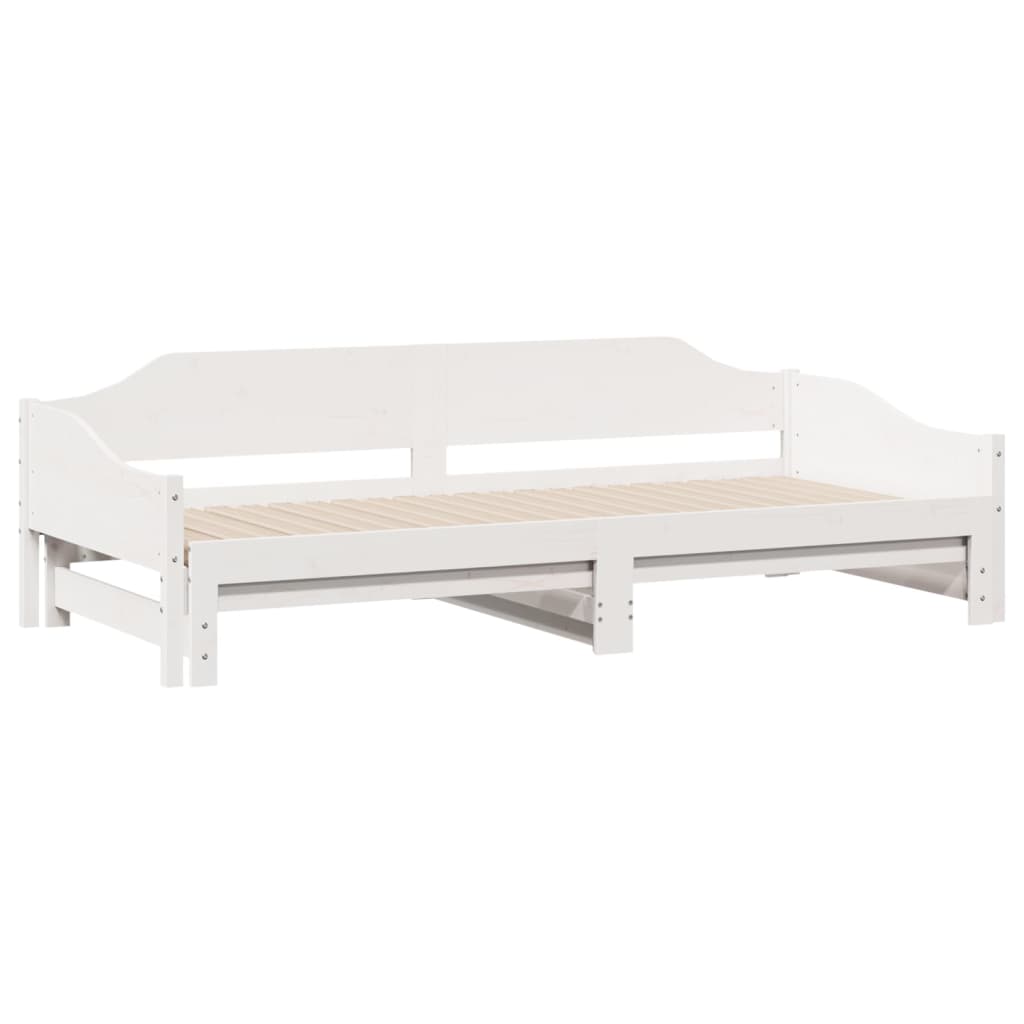 Daybed Extendable White 90x200 cm Solid Pine