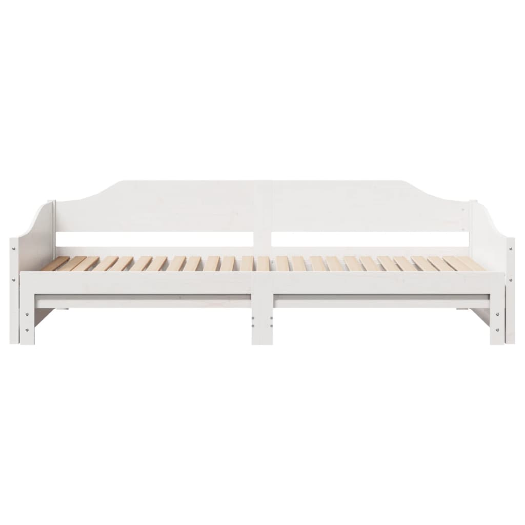 Daybed Extendable White 90x200 cm Solid Pine