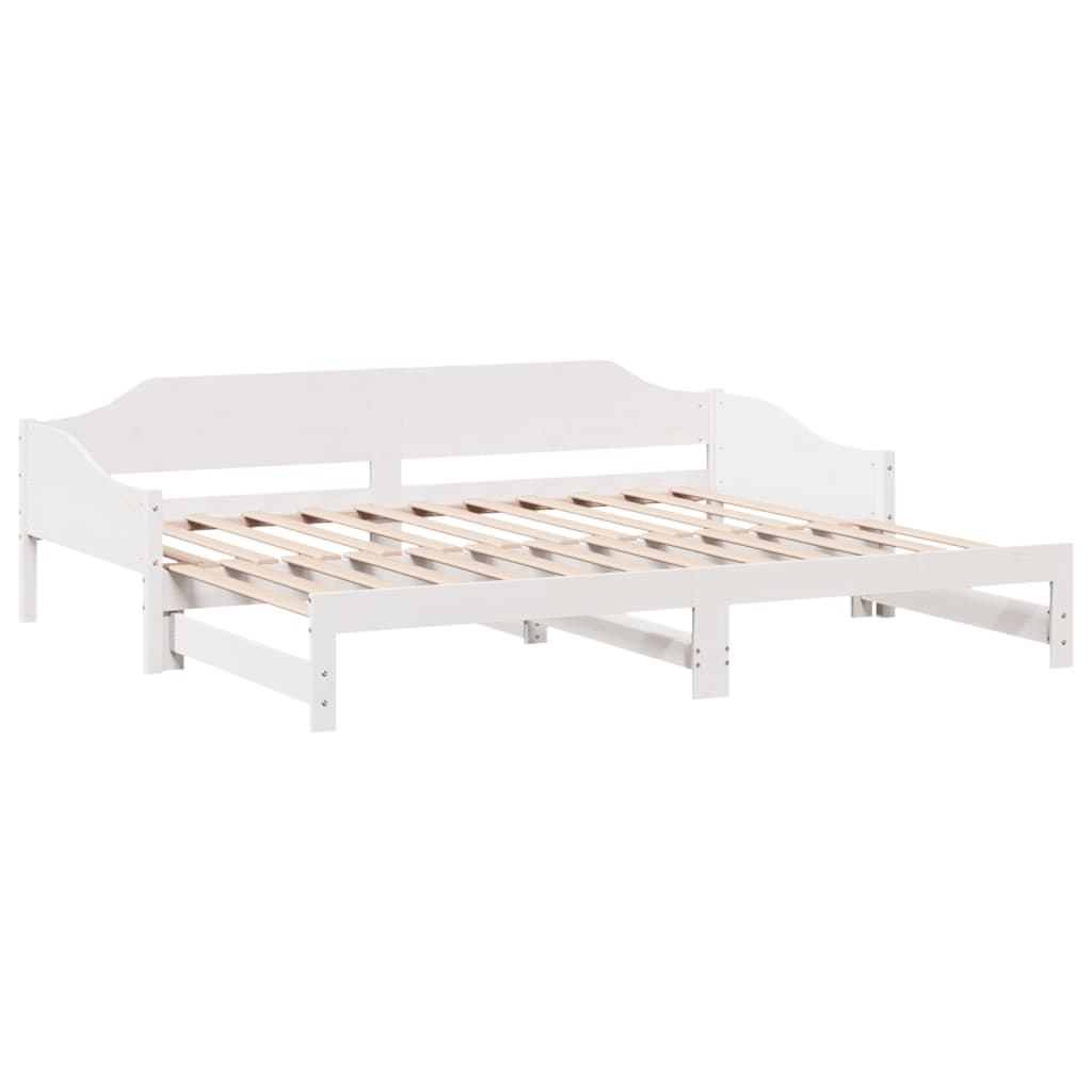 Daybed Extendable White 90x200 cm Solid Pine