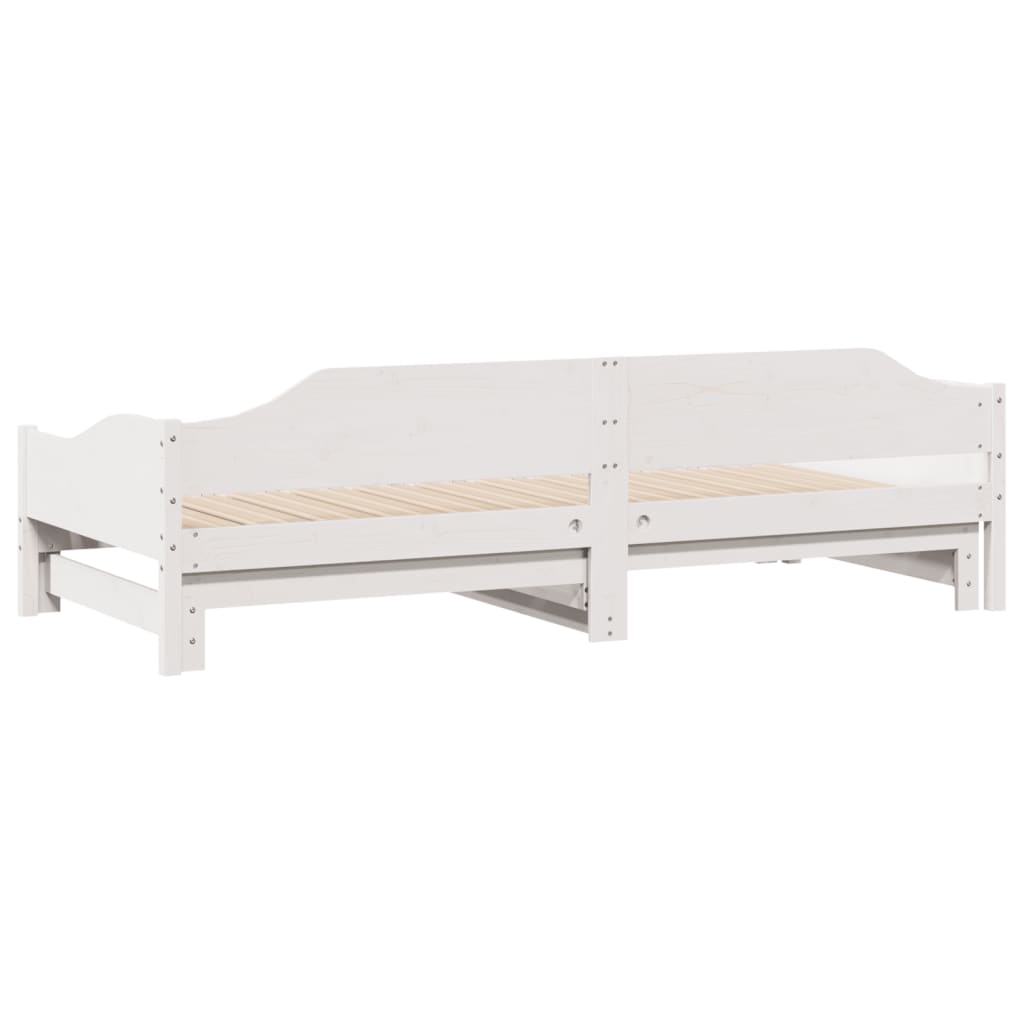 Daybed Extendable White 90x200 cm Solid Pine