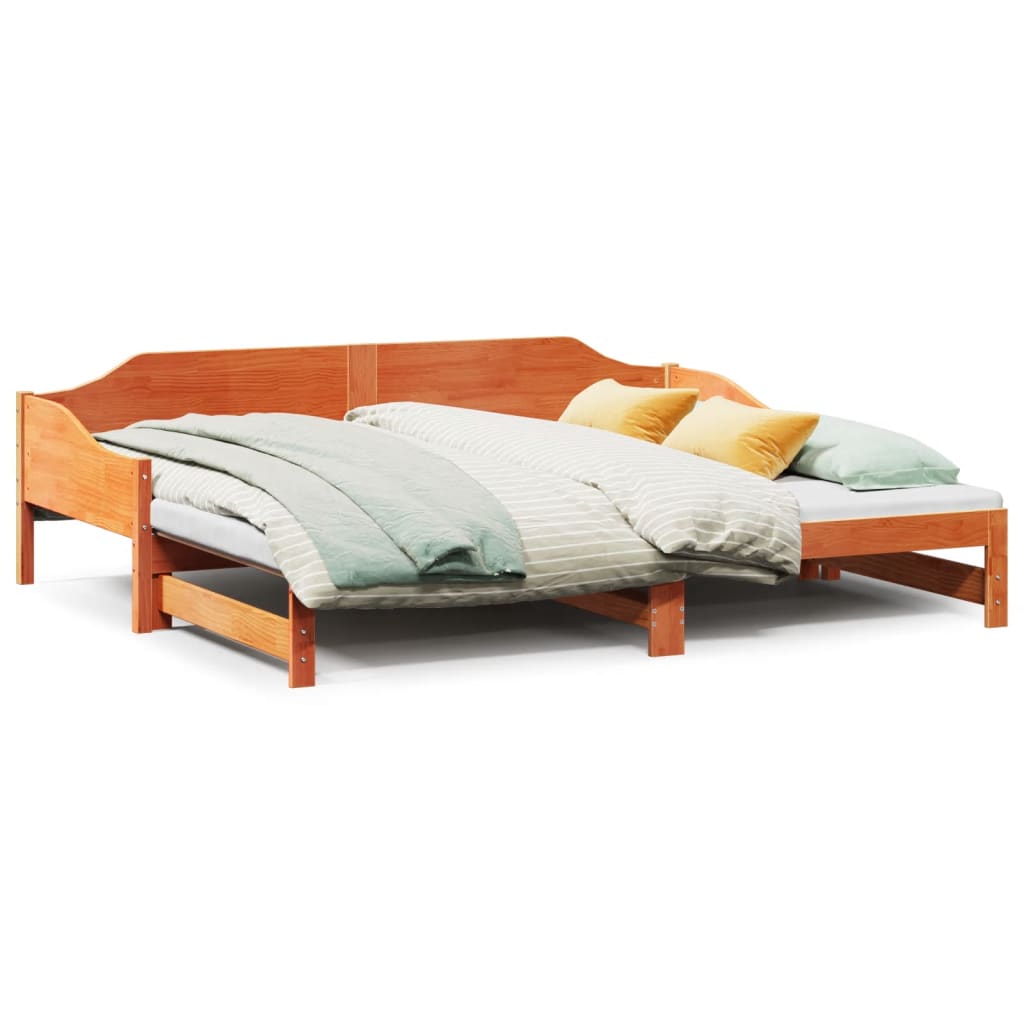 Daybed extendable without mattresses 90x190 cm solid wood