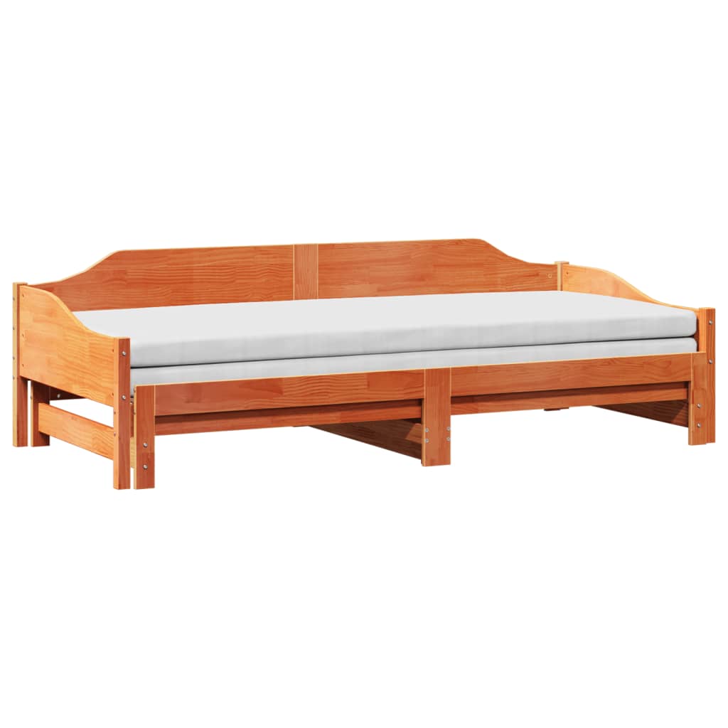 Daybed extendable without mattresses 90x190 cm solid wood