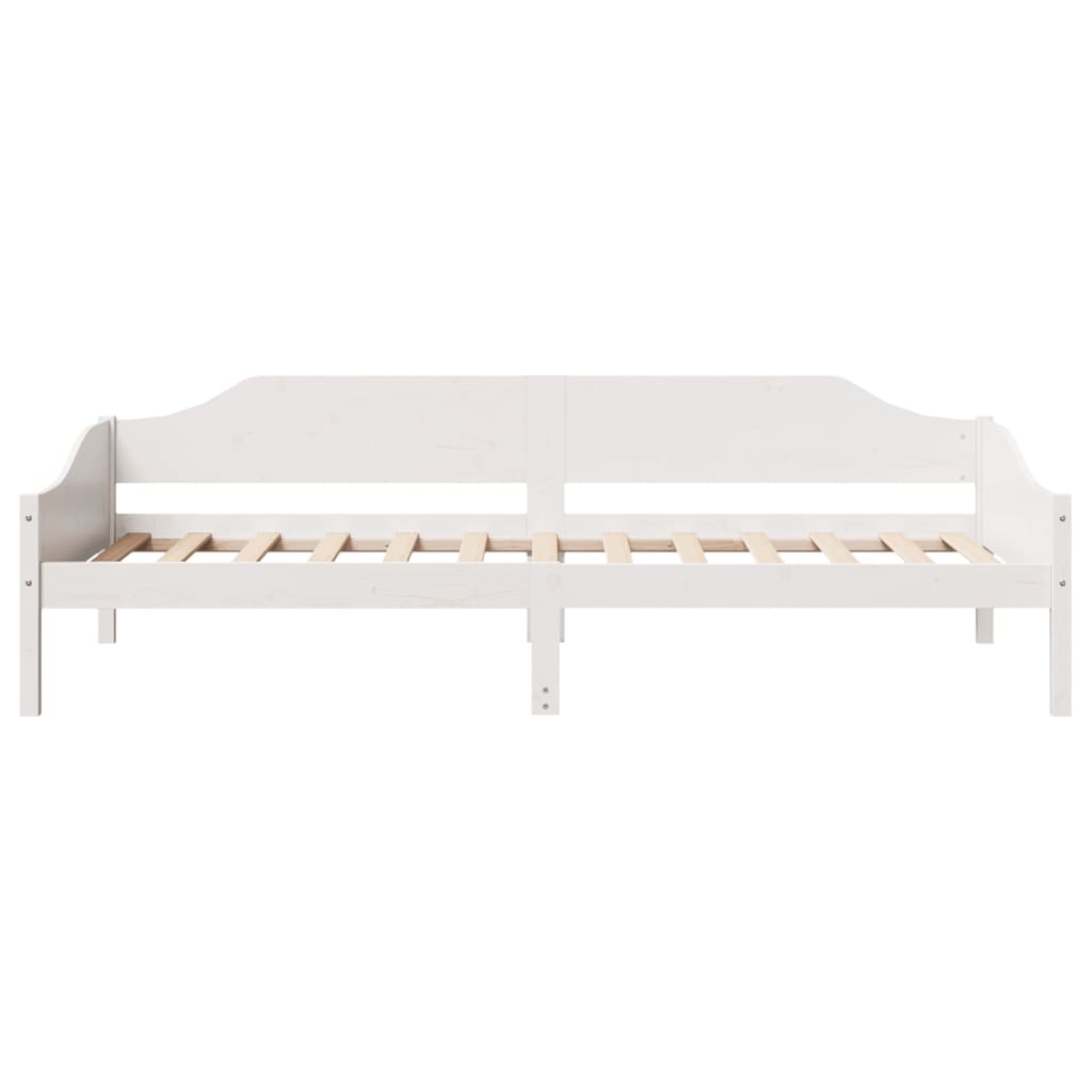 Solid wood bed without mattress white 90x200 cm pinewood