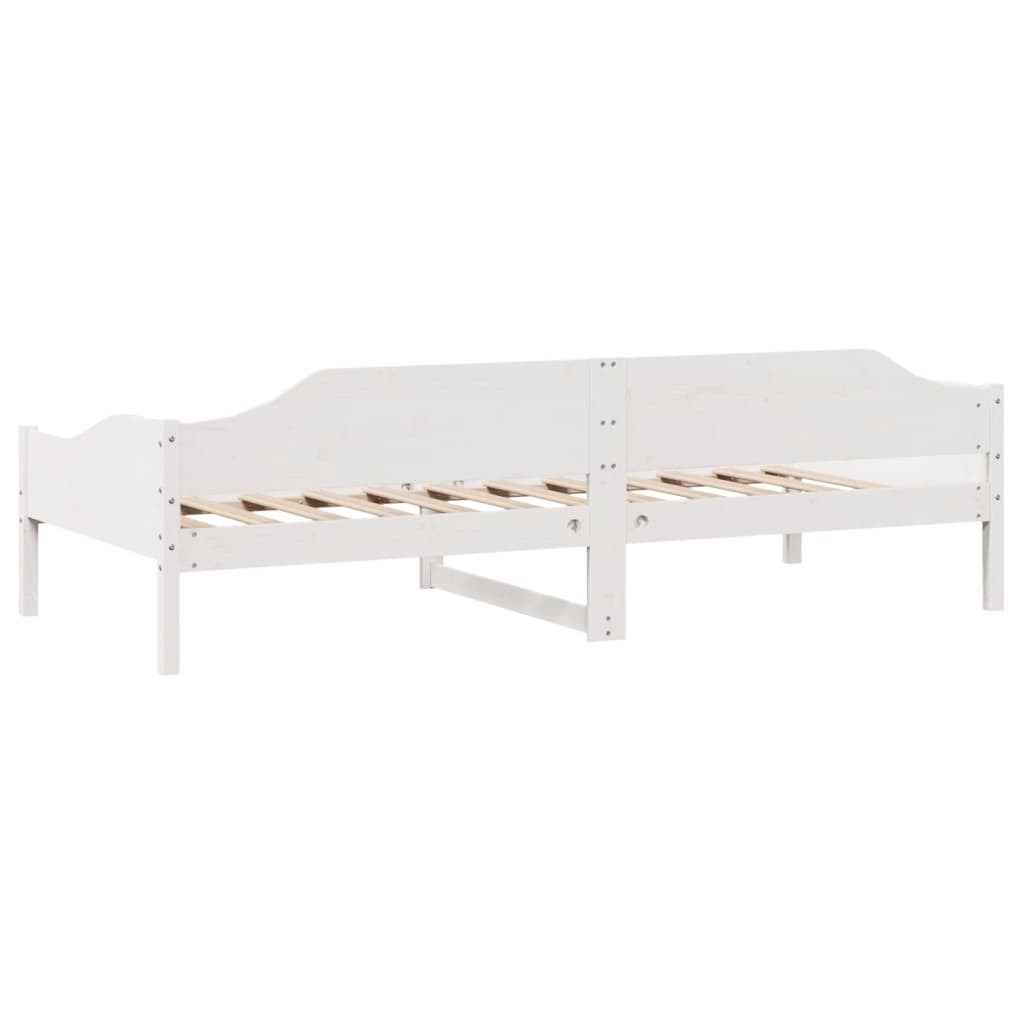 Solid wood bed without mattress white 90x200 cm pinewood