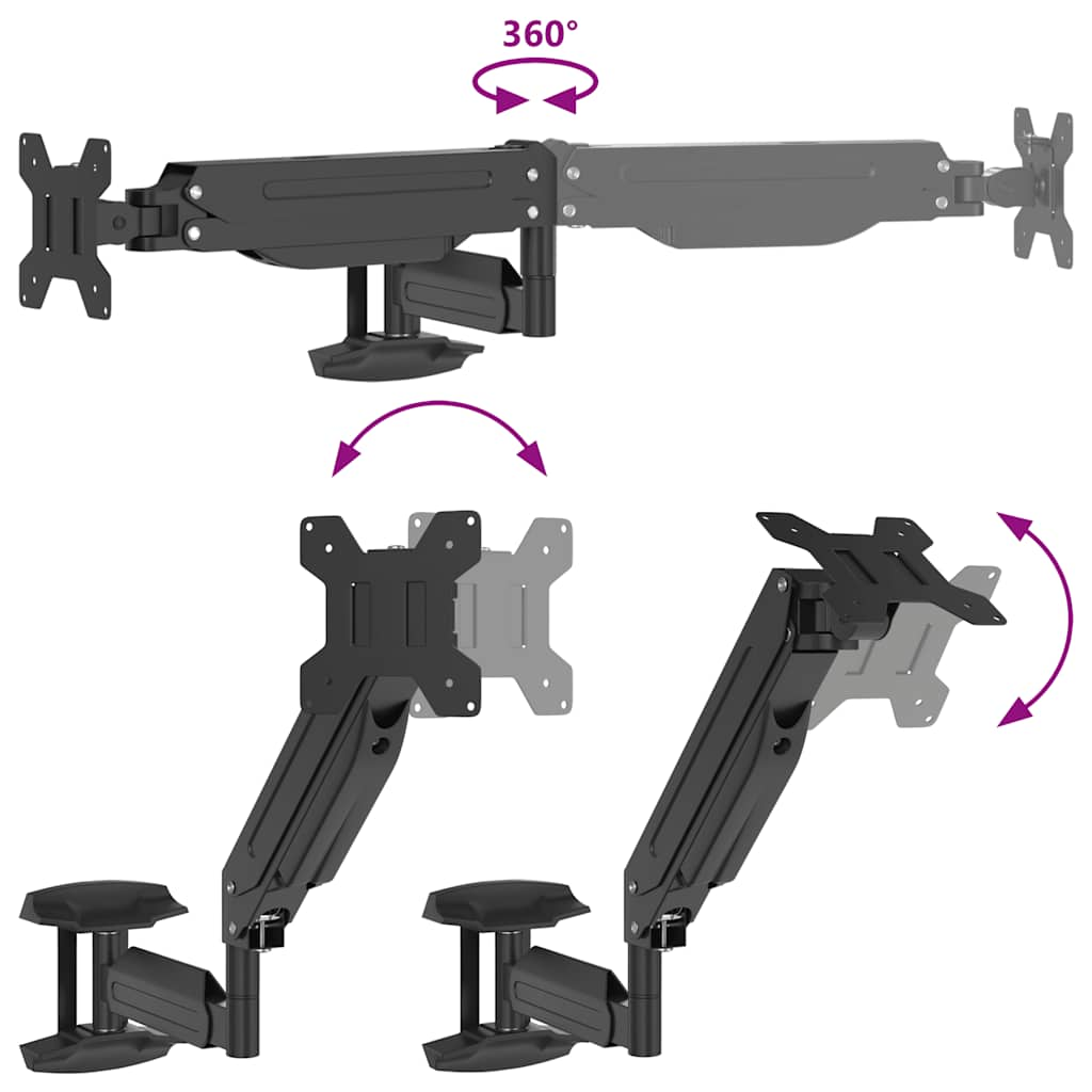 Monitor wall mount for Max 27 inch gas spring 10 kg