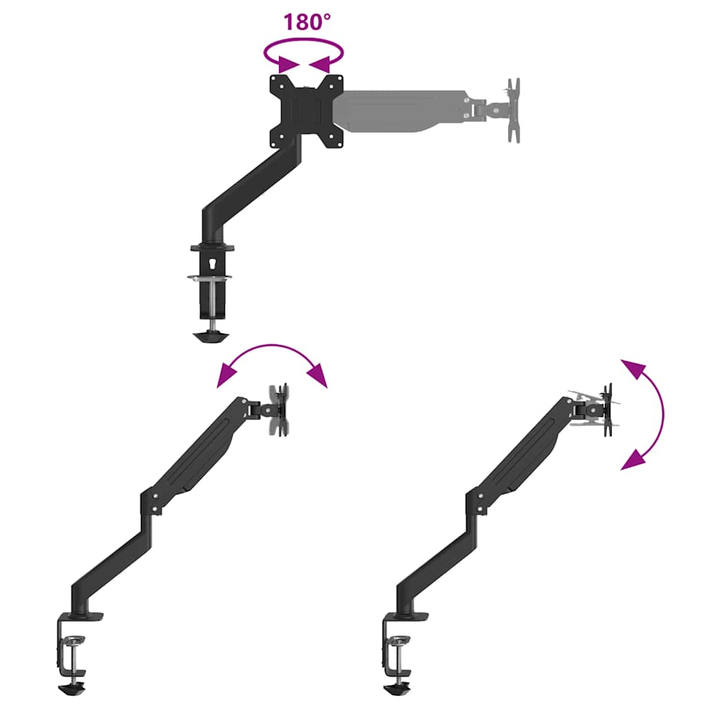 Monitor Arm Single for Max 27 inch Gas Spring 10 kg