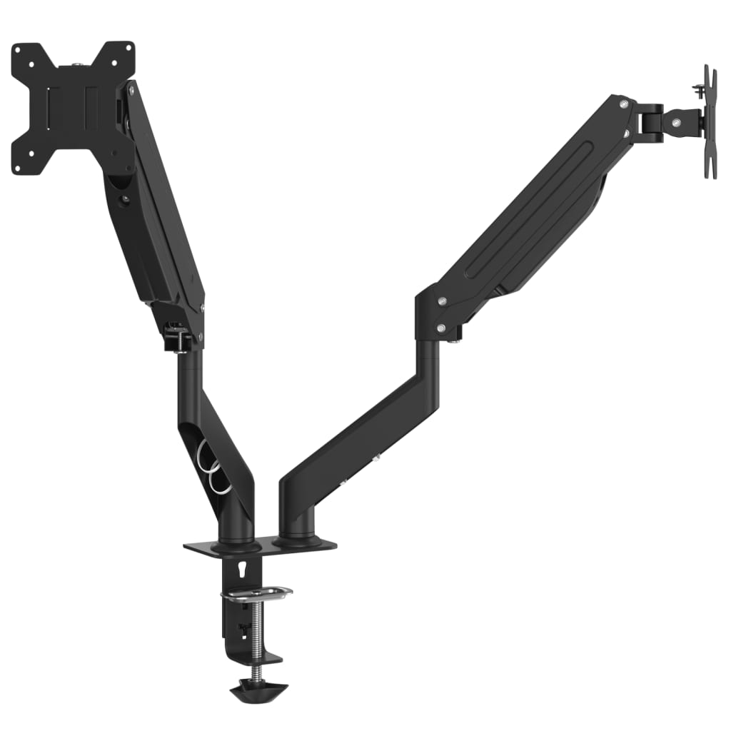 Double monitor arm for max 27 inch gas spring 20 kg