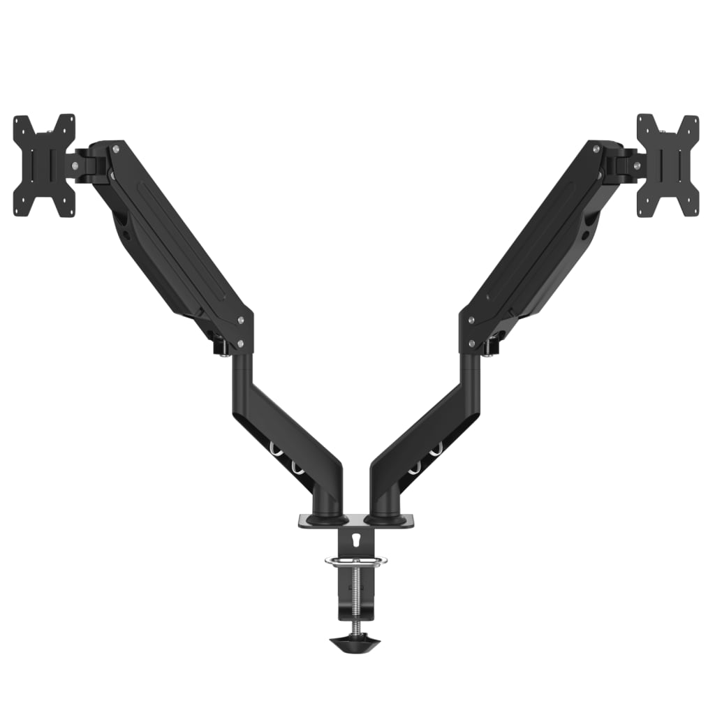 Double monitor arm for max 27 inch gas spring 20 kg