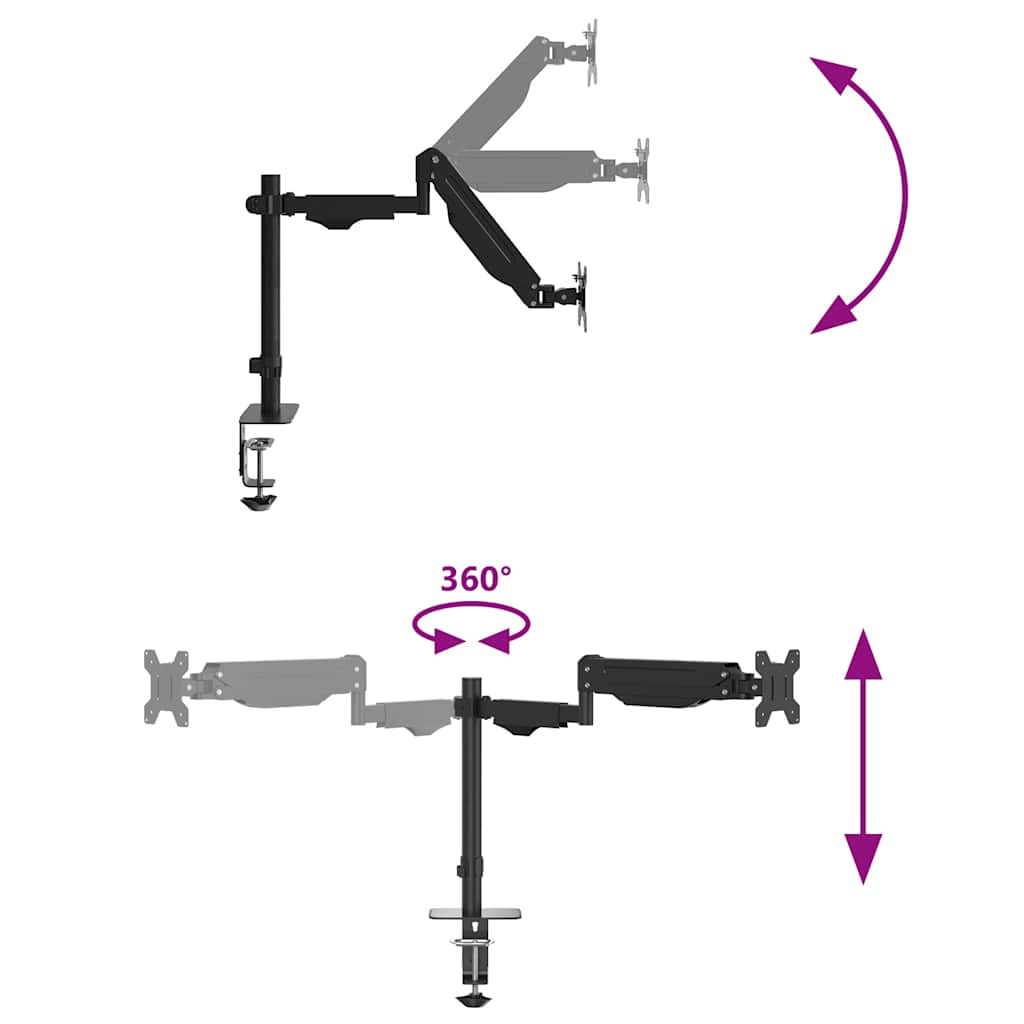 Monitor Arm Single for Max 27 inch Gas Spring 10 kg