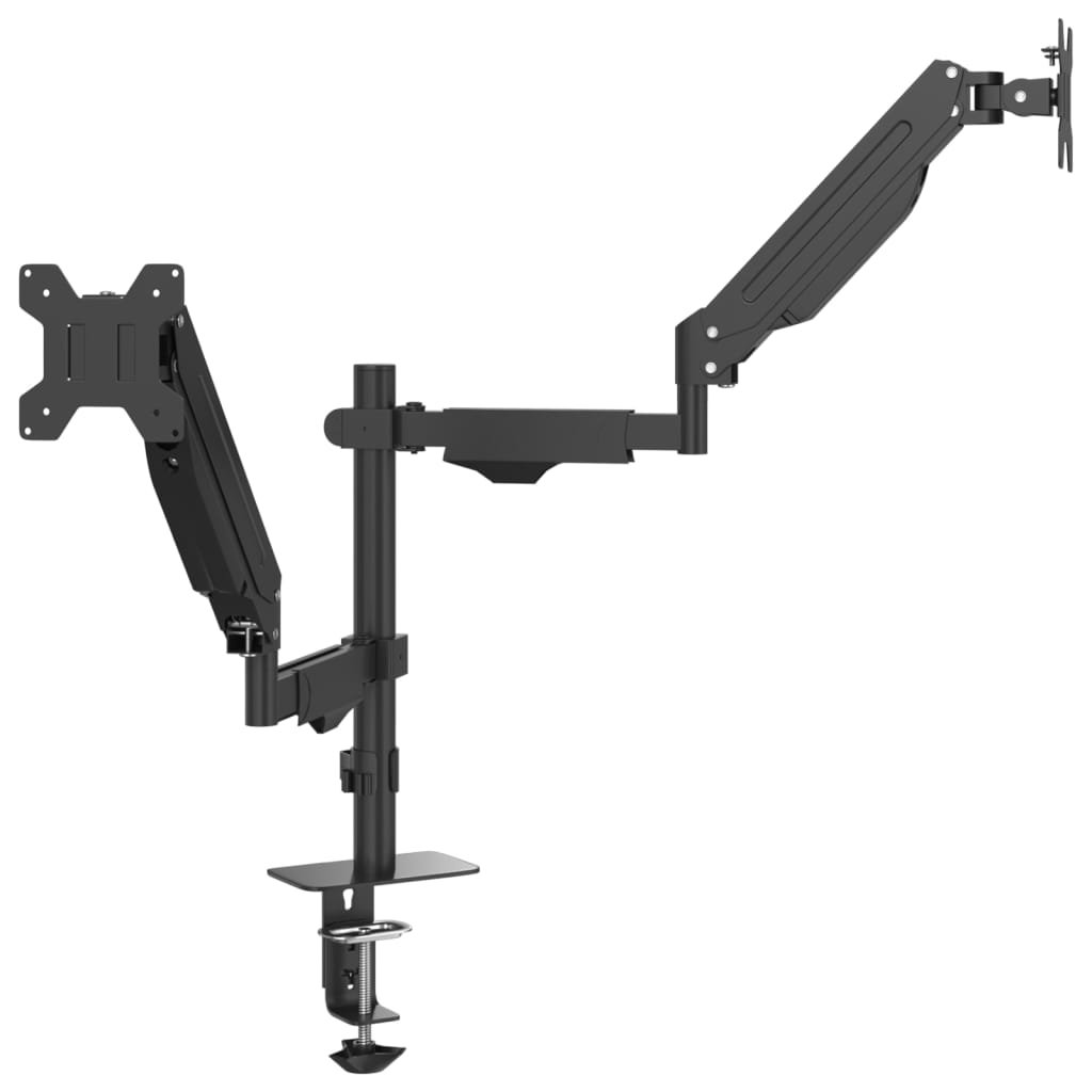 Double monitor arm for max 27 inch gas spring 20 kg