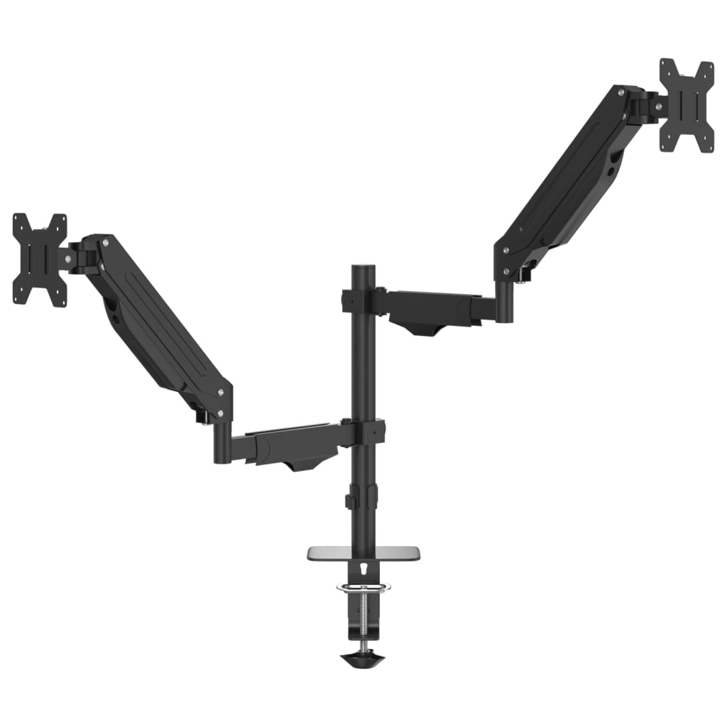 Double monitor arm for max 27 inch gas spring 20 kg