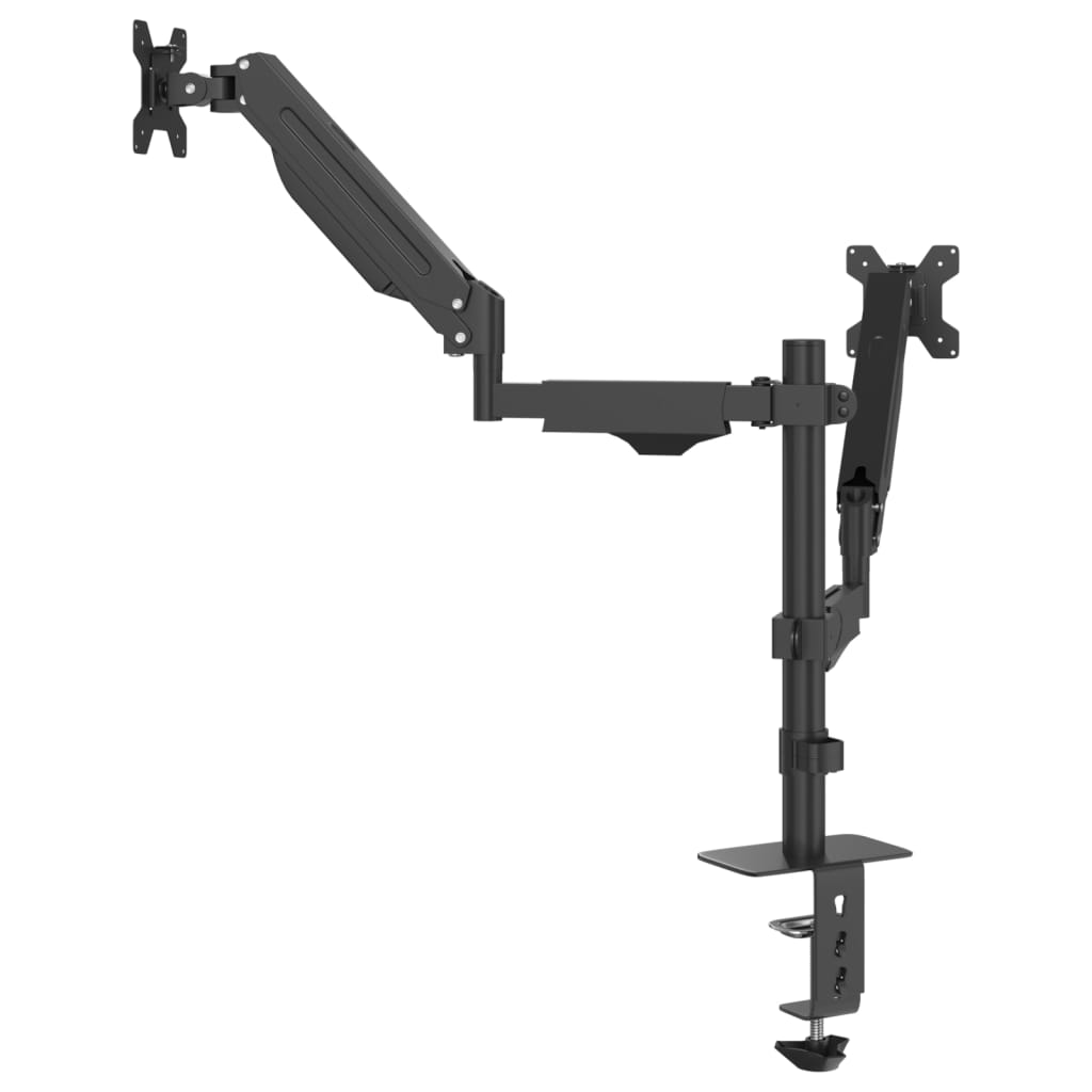 Double monitor arm for max 27 inch gas spring 20 kg