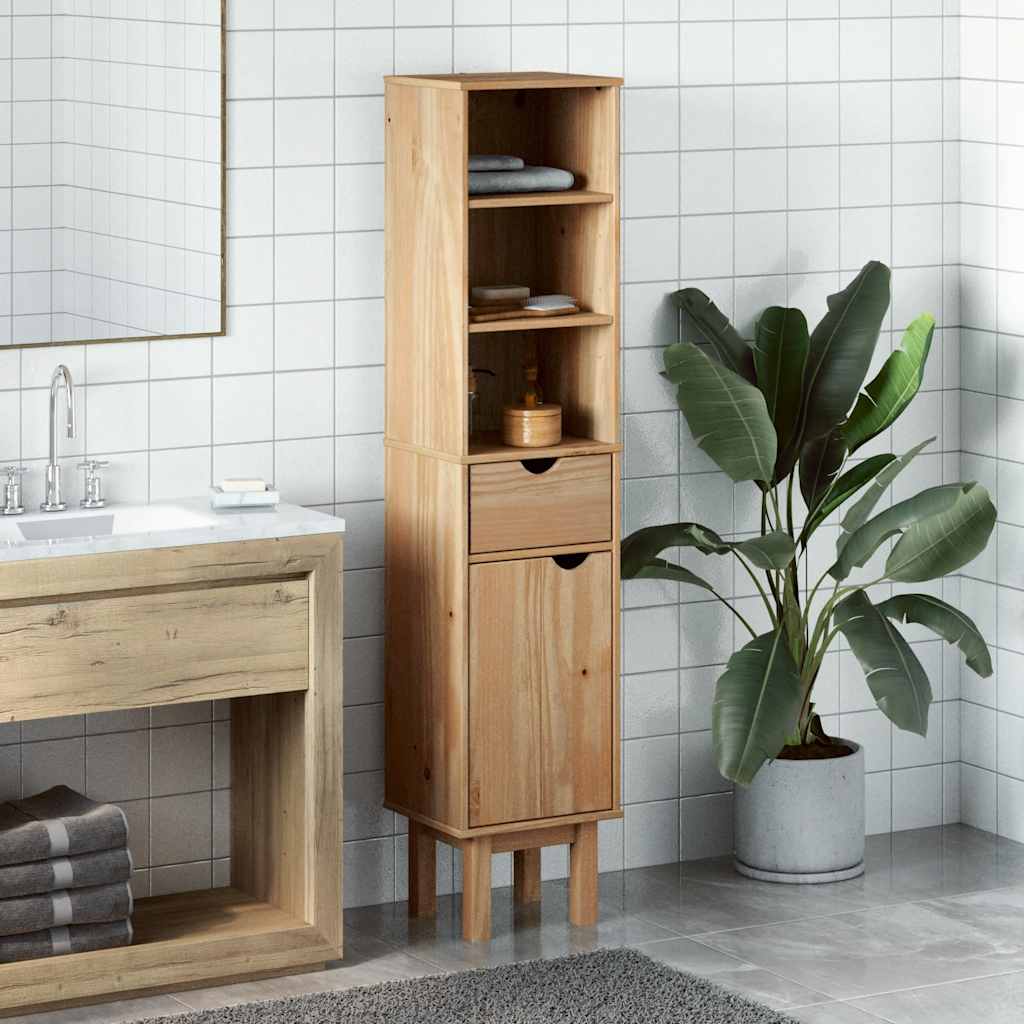 Bathroom cabinet OTTA 35x30x159 cm solid pine