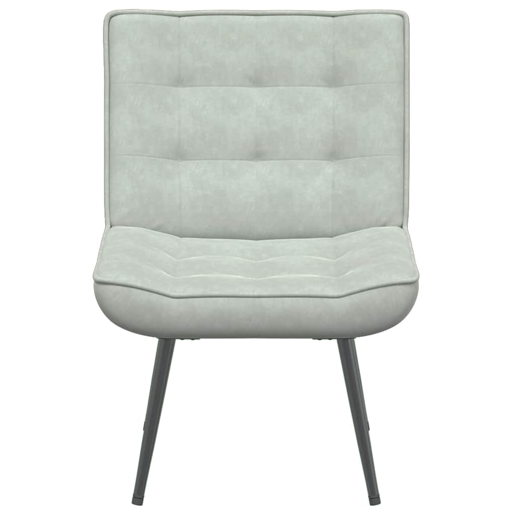 Relaxing chair light grey 64x74x84 cm velvet