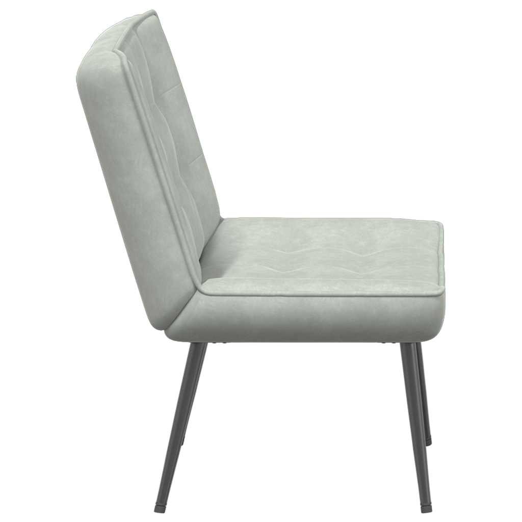 Relaxing chair light grey 64x74x84 cm velvet