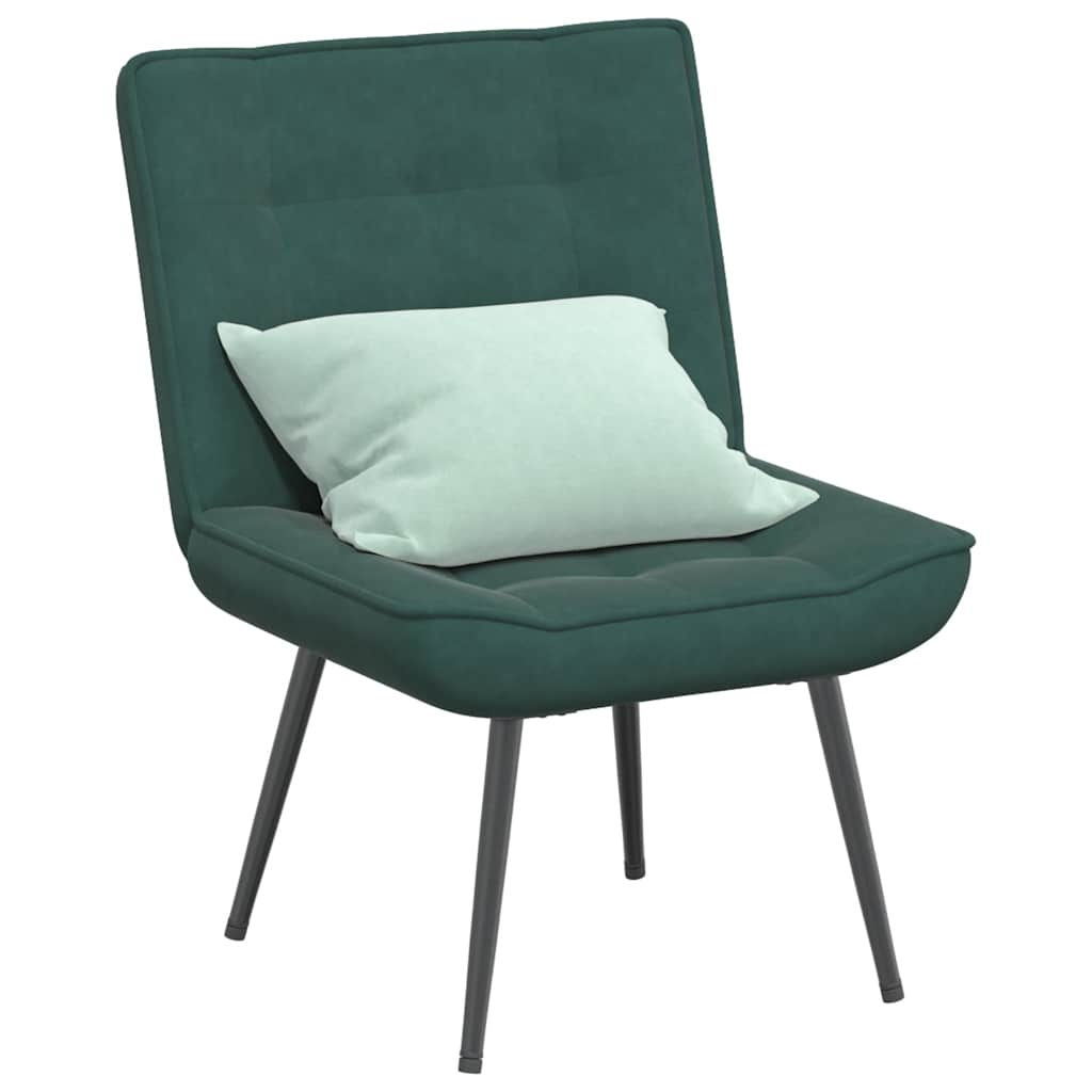 Relaxing Chair Dark Green 64x74x84 cm Velvet