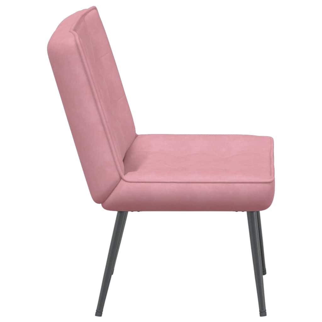 Relaxation chair pink 64x74x84 cm velvet