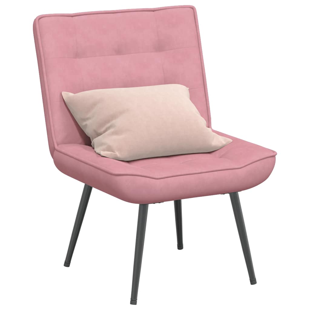 Relaxation chair pink 64x74x84 cm velvet