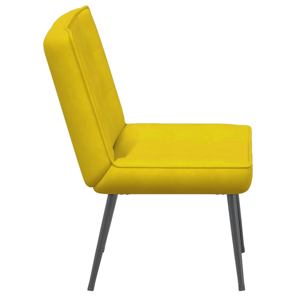 Relaxing Chair Yellow 64x74x84 cm Velvet