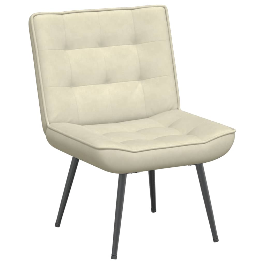 Relaxation chair cream 64x74x84 cm velvet