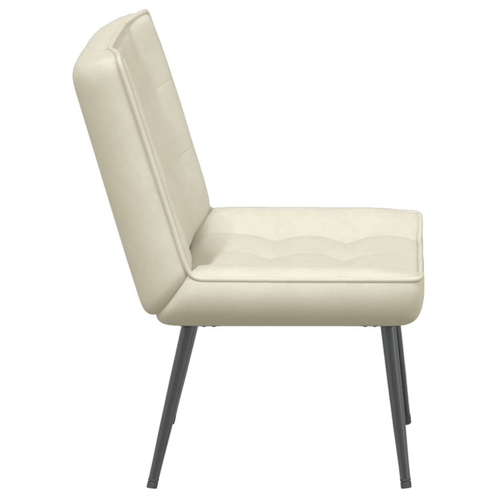 Relaxation chair cream 64x74x84 cm velvet