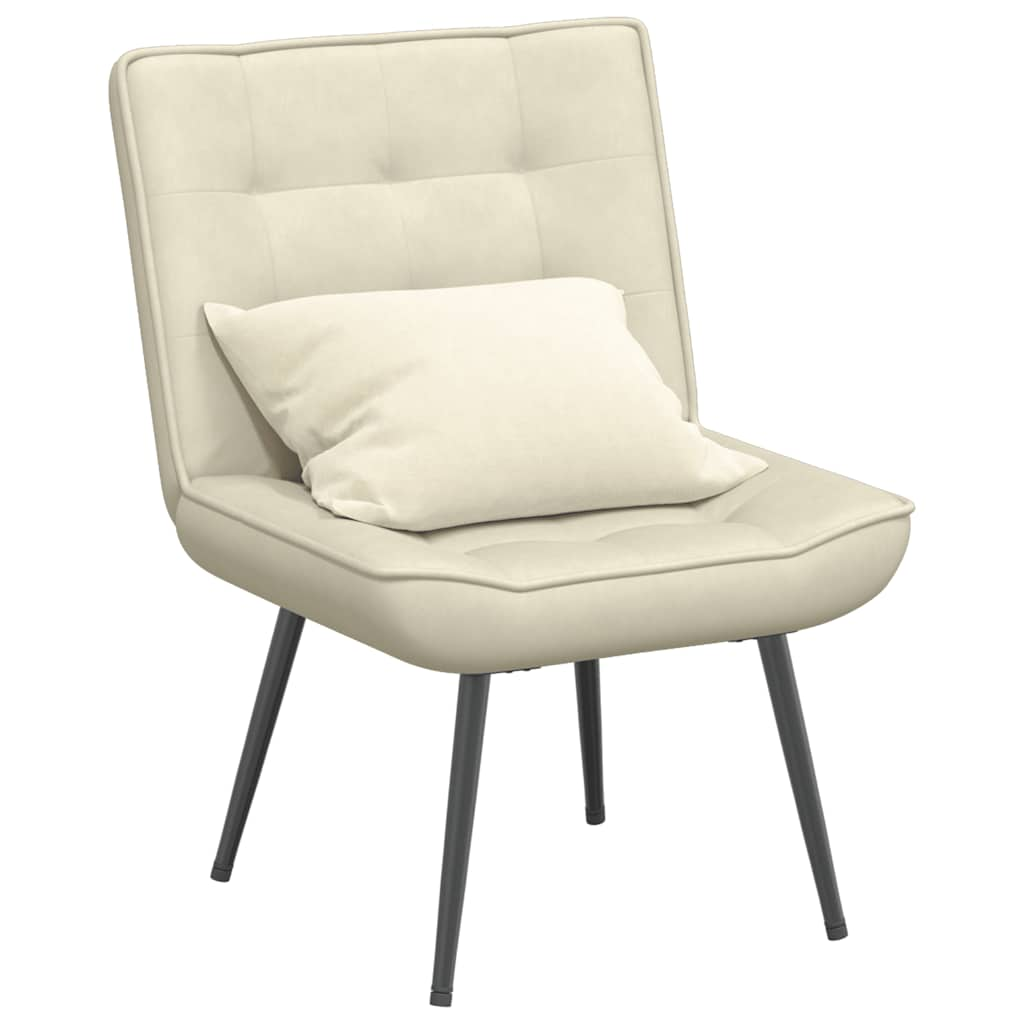 Relaxation chair cream 64x74x84 cm velvet