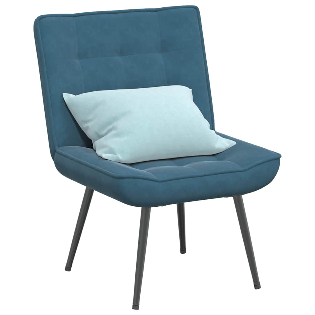 Relaxation chair blue 64x74x84 cm velvet