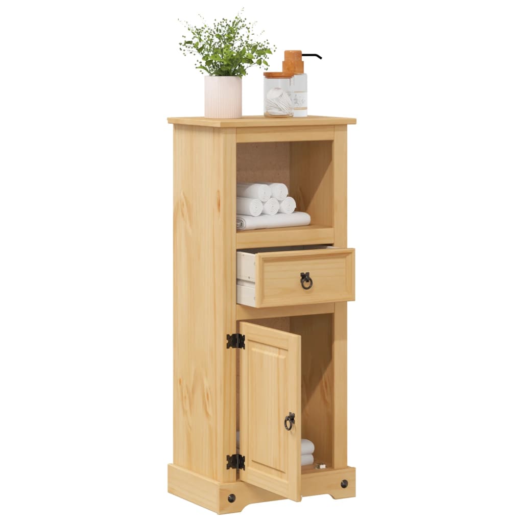 Bathroom cabinet Corona 45x33x110 cm solid pine wood