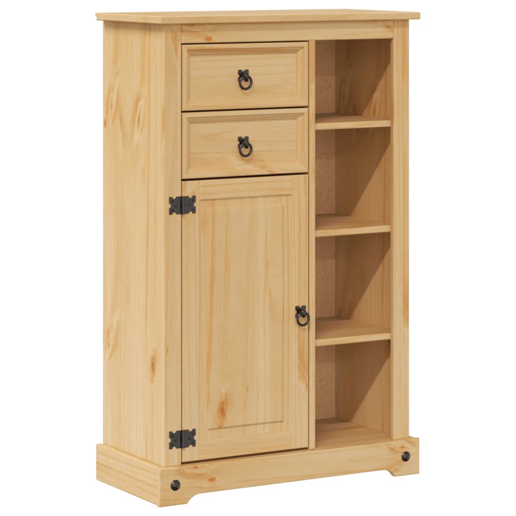 Bathroom cabinet Corona 70x33x110 cm solid pine wood