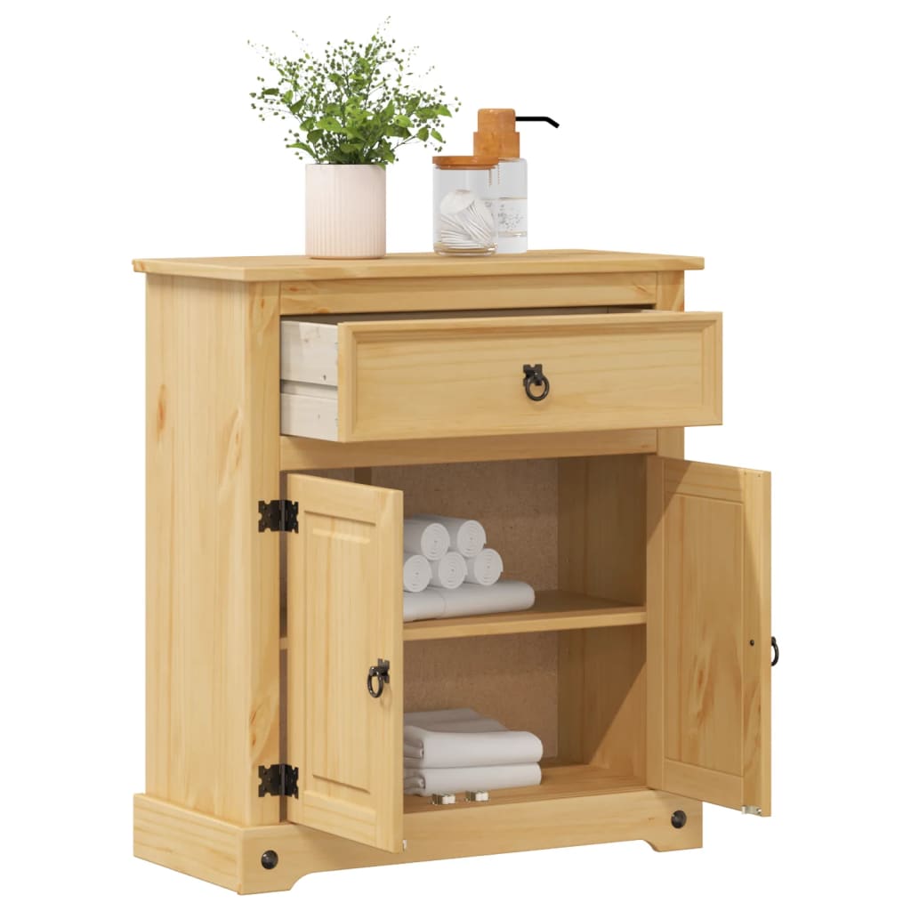 Bathroom cabinet Corona 70x33x80 cm solid pine wood