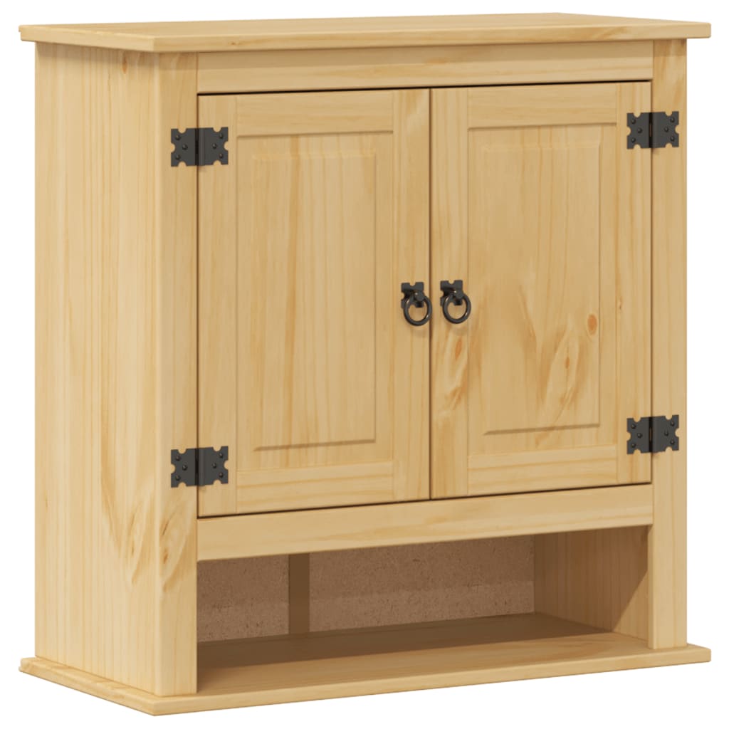 Bathroom wall cabinet Corona 70x33x71.5 cm solid pine