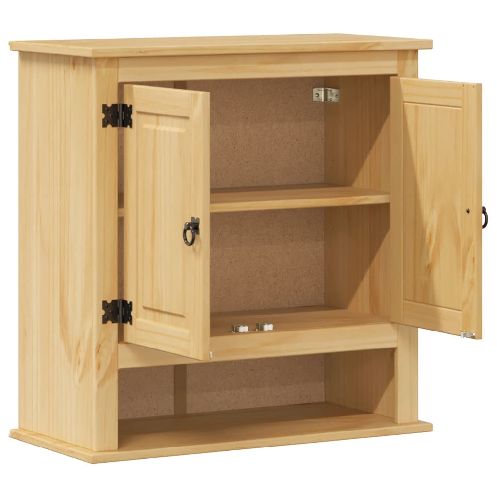 Bathroom wall cabinet Corona 70x33x71.5 cm solid pine