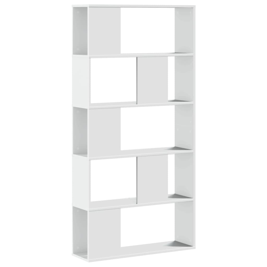 Bookcase 5 Shelves White 80.5x23.5x162.5 cm Wood Material