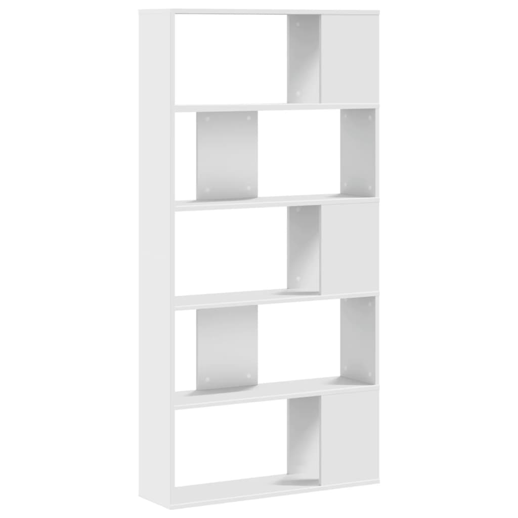 Bookcase 5 Shelves White 80.5x23.5x162.5 cm Wood Material