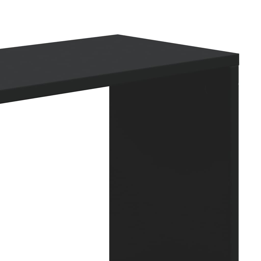 Bookcase 5 Shelves Black 80.5x23.5x162.5 cm Wood Material