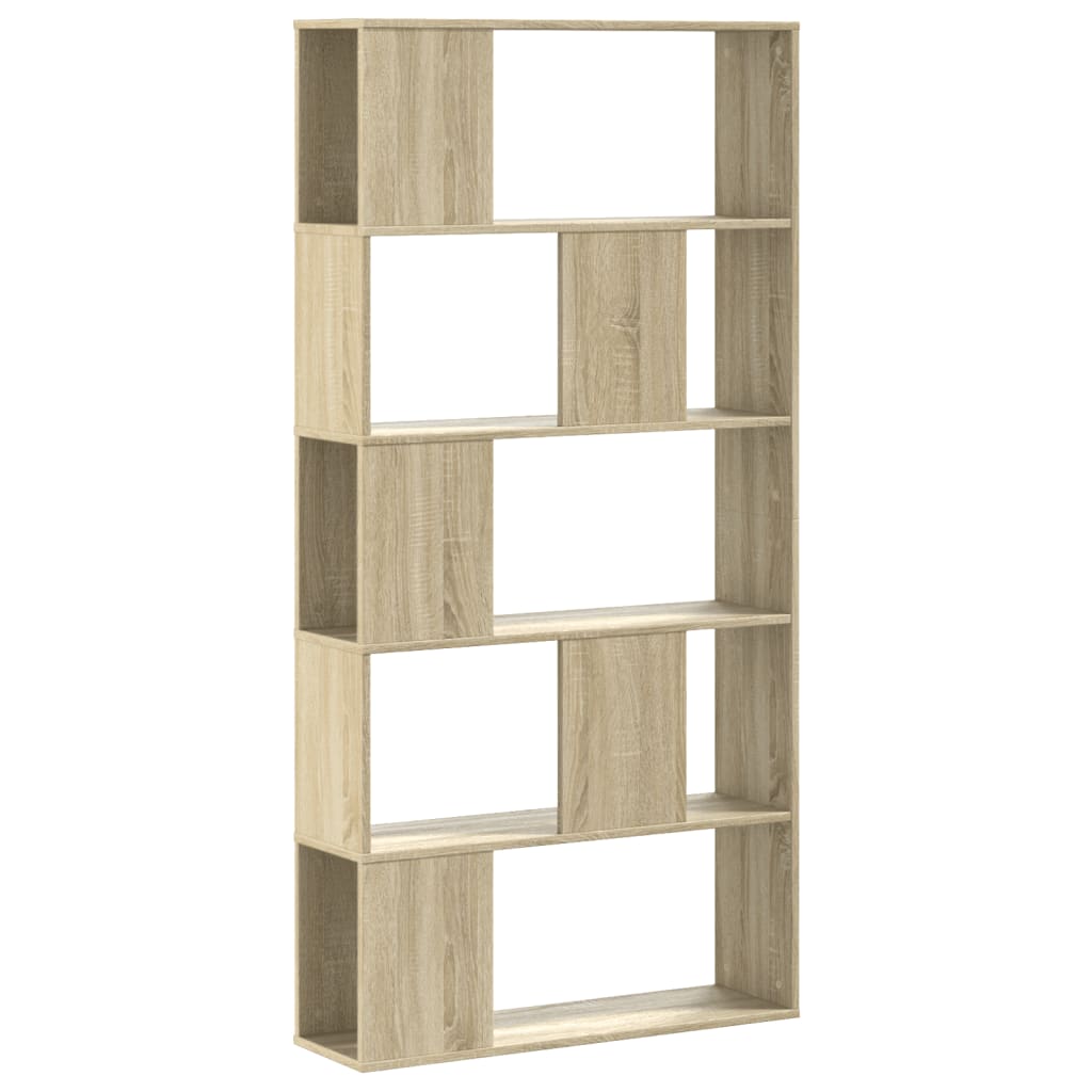 Bookcase 5 shelves Sonoma oak 80.5x23.5x162.5 wood material