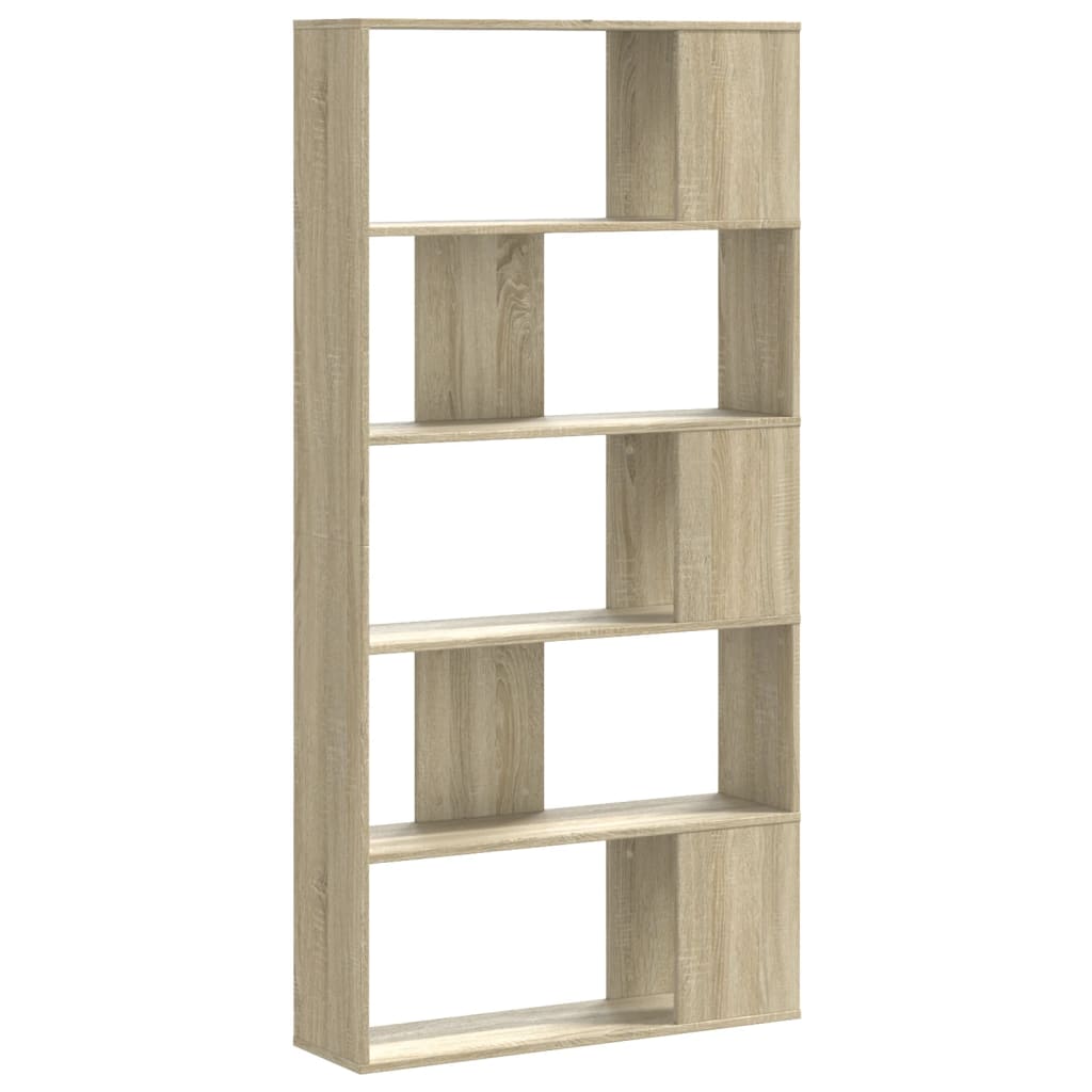 Bookcase 5 shelves Sonoma oak 80.5x23.5x162.5 wood material