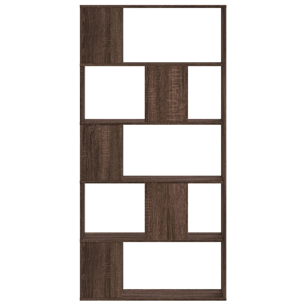 Bookcase 5 shelves oak look 80.5x23.5x162.5 wood material