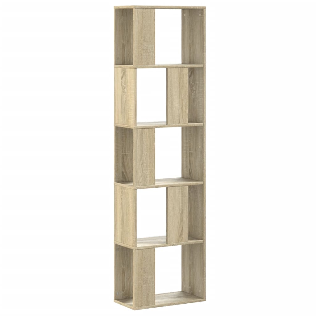 Bookcase 5 shelves Sonoma oak 45x23.5x162.5 cm wood material