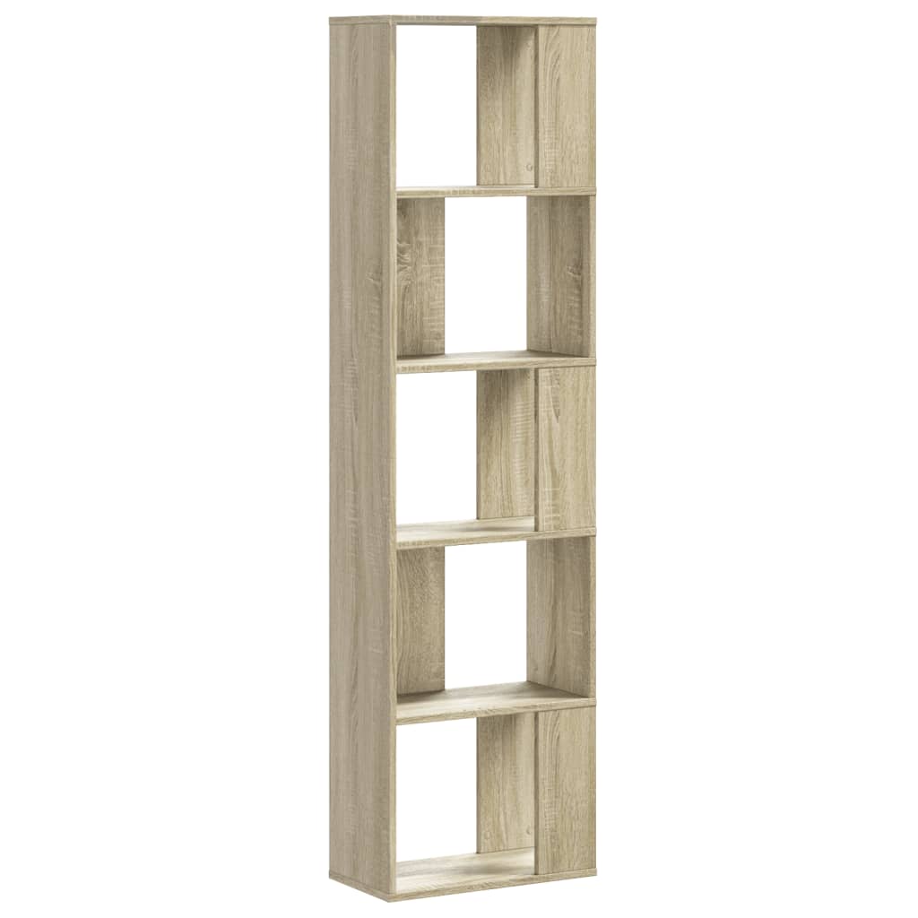 Bookcase 5 shelves Sonoma oak 45x23.5x162.5 cm wood material