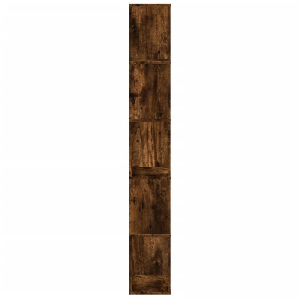 Bookcase 5 shelves smoked oak 45x23.5x162.5 cm wood material