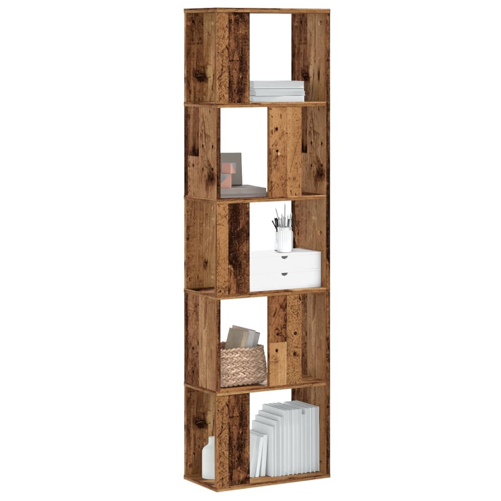 Bücherregal 5 Böden Altholz 45x23,5x162,5 cm Holzwerkstoff