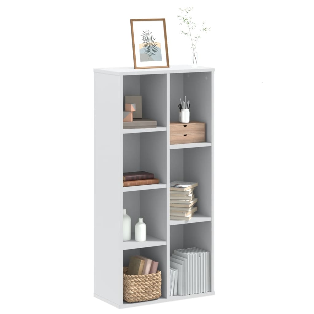 Bookshelf White 50x25x105 cm Wood Material