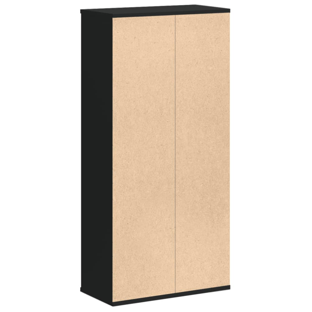 Bücherregal Schwarz 50x25x105 cm Holzwerkstoff